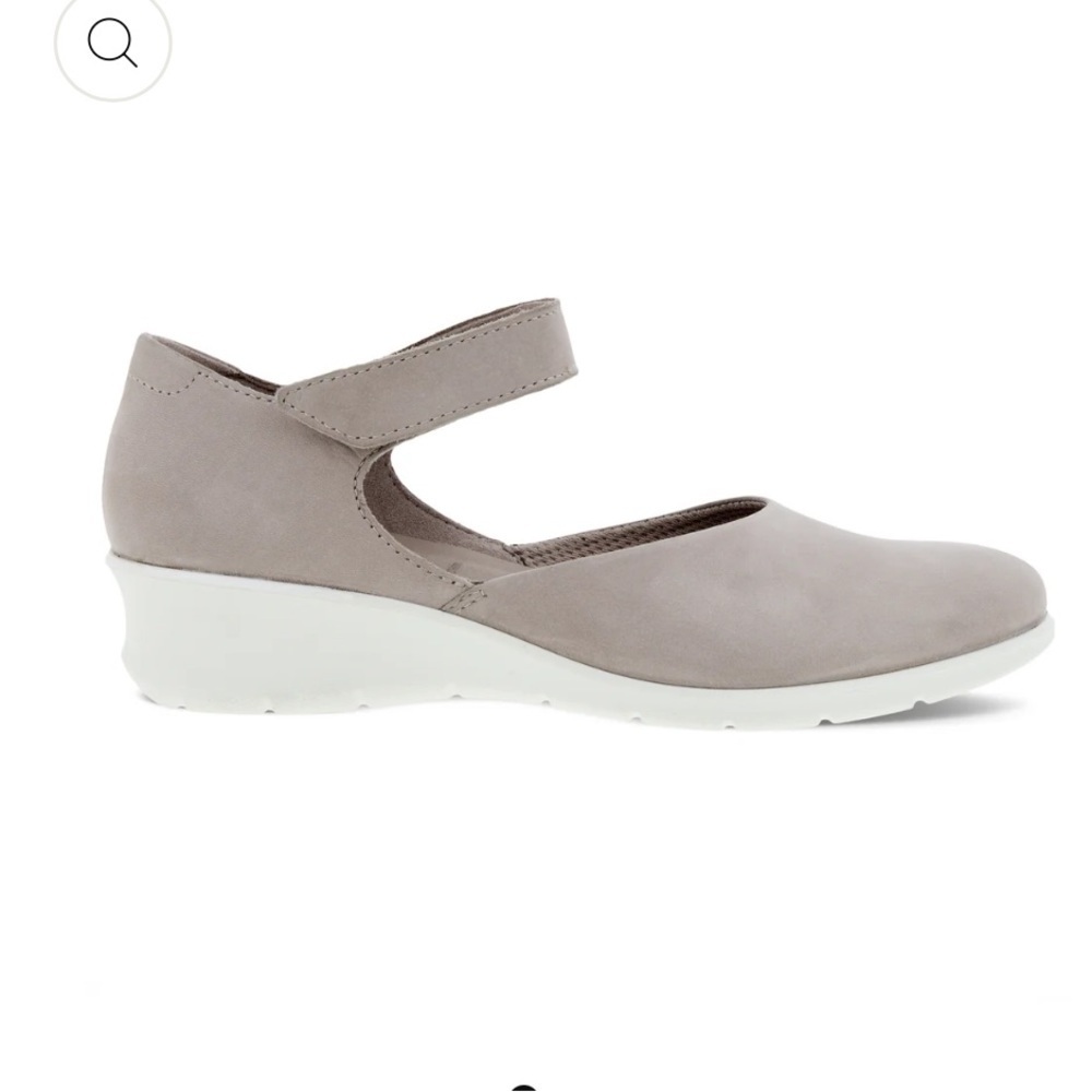 Ecco Felicia Mary Jane Wedge Flat in Grey. Size 37 or 6.5/7. Retail $130